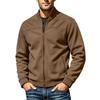Men's Baseball Jacket Long Sleeve Zip-Up, Casual Fashion Coat for Fall and Winter