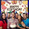 Cute Happy Birthday Photography Backdrop Celebrate Party Hanging Banner  Home Decor