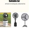 210D Cooling Fan Cover Outdoor Waterproof Fan Covers Outside Large Stand Up Pedestal and Wall Mount Industrial Spray Fan Cover