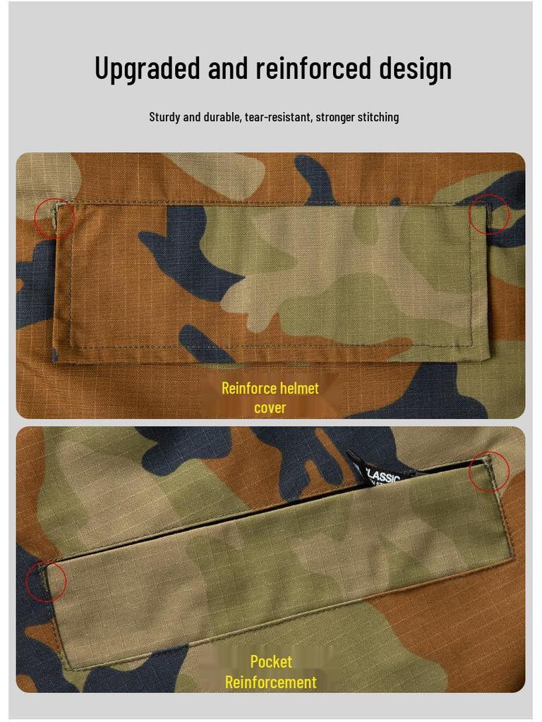 Ανδρικό & Γυναικείο Tactical Μπουφάν μεσαίου μήκους από καμουφλάζ βαμβάκι