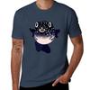 Pufferfish In Blue Tshirt Basic Casual Wear Short Sleeve Top