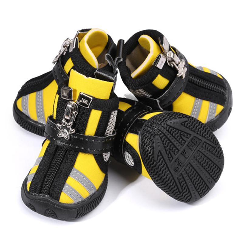 Prodyšné boty pro domácí mazlíčky, psy, jaro, léto, boty pro malé psy se zipy, protiskluzové psí boty pro teddy, čivavu