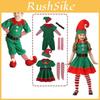 Festive Green Elf Santa Claus Costume For Adults And Kids Perfect For Family Christmas Celebrations