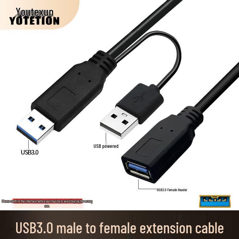 YOTETION USB 3.0 Удлинительный кабель, папа-мама 8 meters