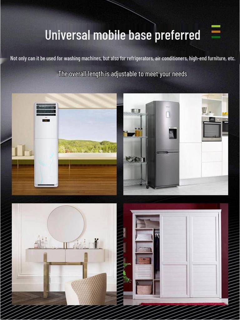 Justerbart mobilt underrede för tvättmaskiner och möbler