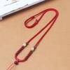 925 Sterling Silver Cinnabar Agate & Hetian Jade Handmade Pendant Necklace