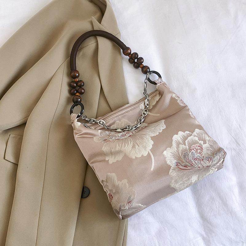 

Нова повсякденна сумка великої місткості на одне плече, жіноча проста модна нова літня сумка в китайському стилі 2024 року рожевий