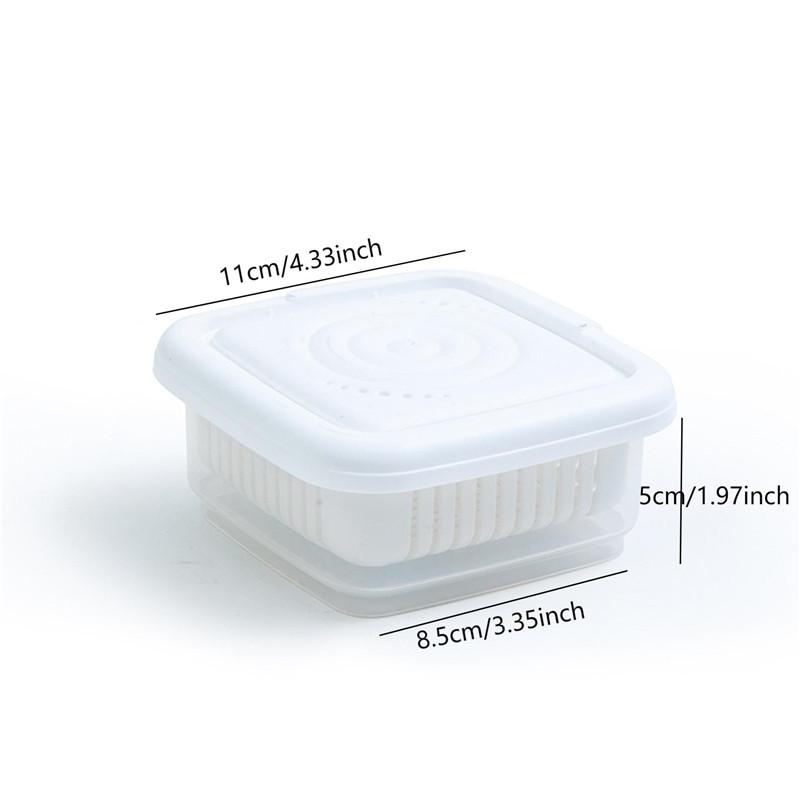 260ML/660ML Kitchen Transparent Vegetable Fruit Saver Preservation Box Ginger Garlic Onion Detachable Drainage Sealing Boxes
