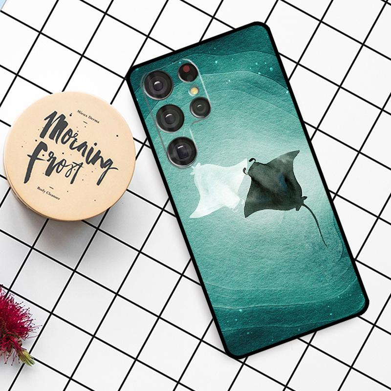 Animal Manta Ray Case For Samsung Galaxy S21 S22 S23 S24 S25 Ultra S9 S10 S25 Plus S25 FE S20 FE Phone Cover
