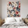Elegant 3D Floral Tapestry Modern Wall Art Decor for Living Room  Bedroom Enhance Home Aesthetics
