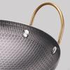 Padella wok in acciaio inossidabile resistente con doppia maniglia, utensili da cucina per friggere tutti i giorni