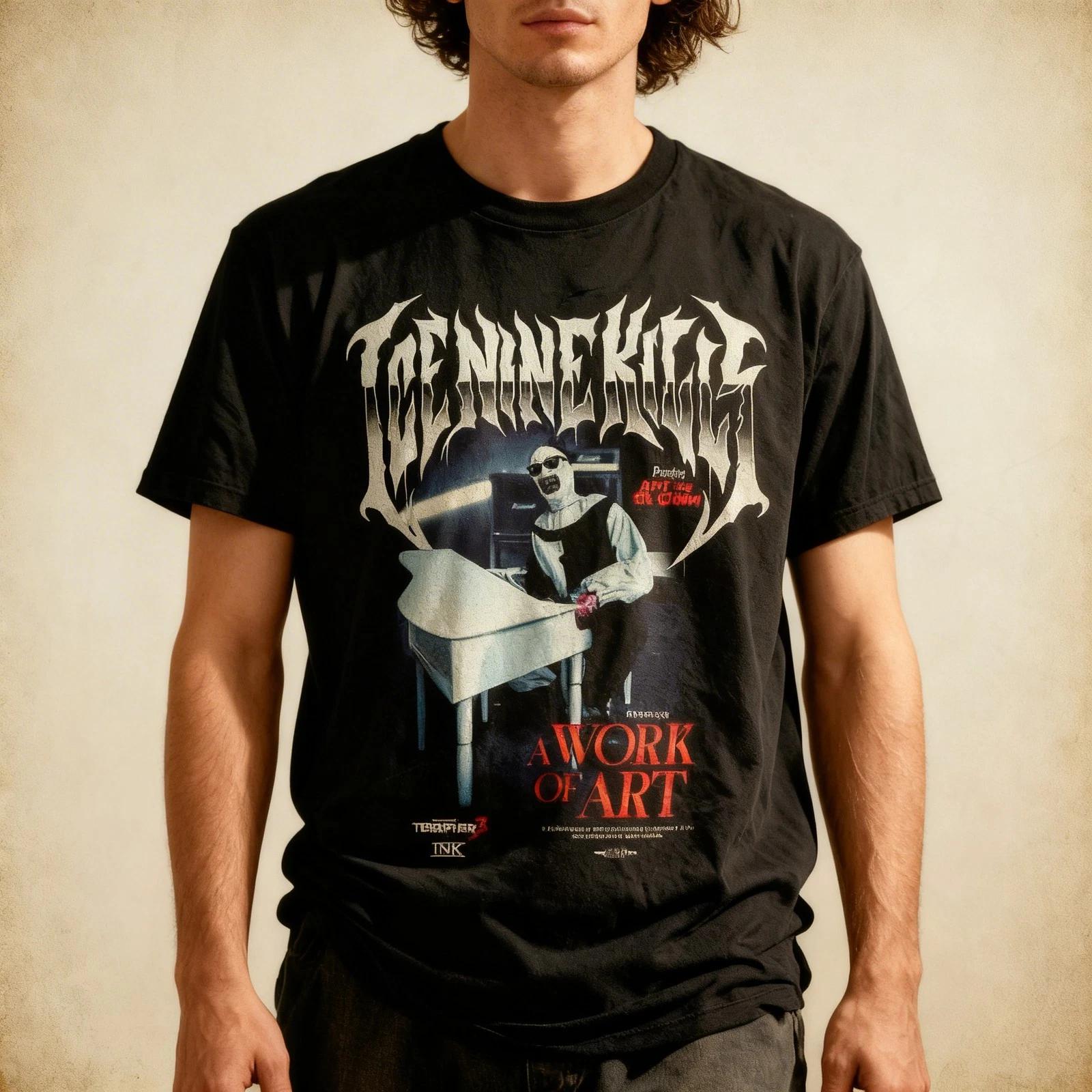 Ice Nine Kills x Terrifier 3 A Work Of Art Piano 2024 Merchandise T-Shirt L