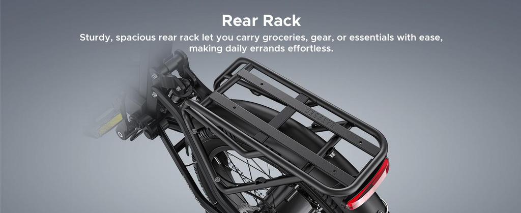 The ENGWE electric bicycle comes with an app, a 48V 13.5Ah battery (range up to 135 km), and 20*3.0 tires.L20 3.0 BOOST