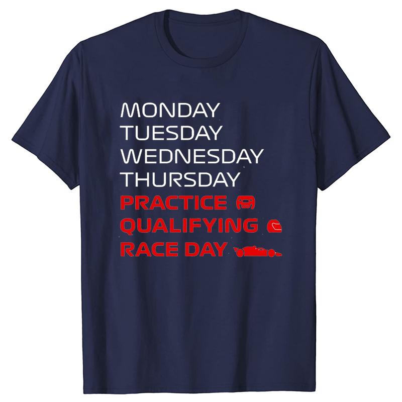 Race Week TShirt for Men Women Clothing Practice Qualifying Race Day Design Tshirts Casual Men Clothing Racing Fan Gift