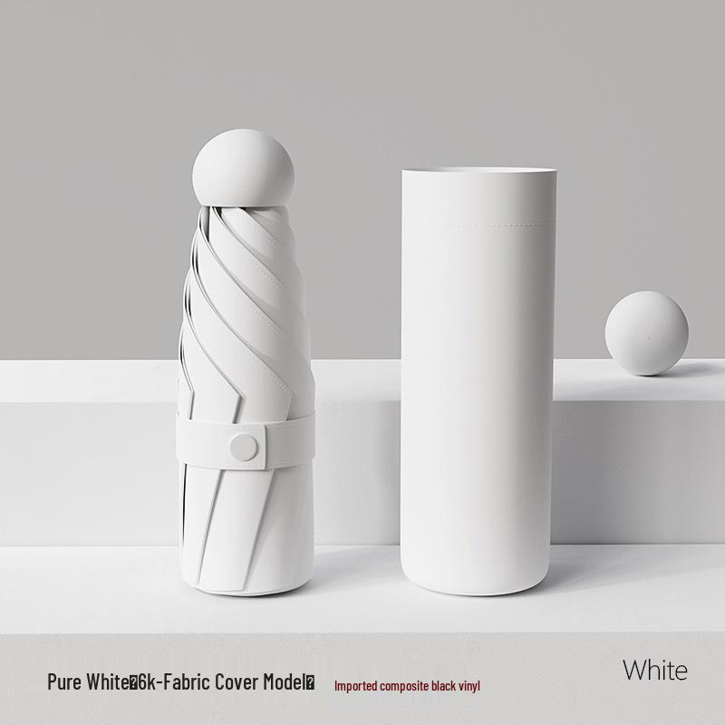 Compact Five-Fold Umbrella: Portable Pocket Sunshade & Rain Parasol for Women, Anti-UV Sunscreen Protection.