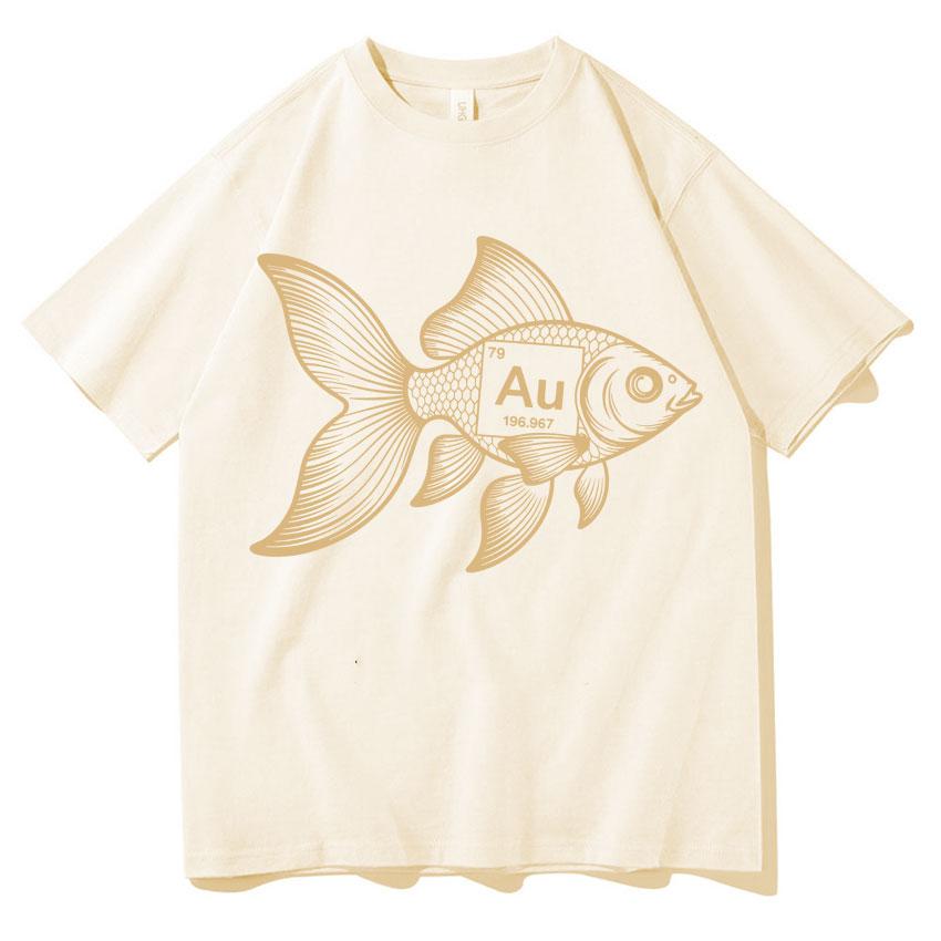 

Funny Fish Shirt AU Chemistry Science Meme Unisexs TShirt Print Fashion Oversized Crewneck Cozy Short Sleeve T Shirts Teenagers 4XL