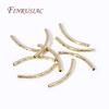 Multi-types 18K Gold Plated Brass Curved Tube, Bracelets Tube Beads Connector For Handmade DIY Jewelry Making Accessories