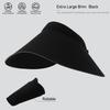 Women's Sun Top Hat with UV Protection, Seamless One-Piece Visor, Wide Brim for Full Shade, Hollow Top Sun Cap