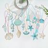 3D Ocean Theme Patches Handmade Rhinestone Beaded Patches with Hanging Rope Crystal Bag Lanyard Patch Beading Applique