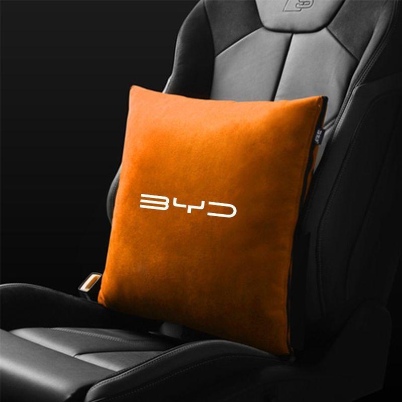 

BYD Dual-Use Plush Cushion & Blanket for F3/M6 Tang Qin PLUS Han Song Pro Yuan All-Season Gray 40x40 to 105x150