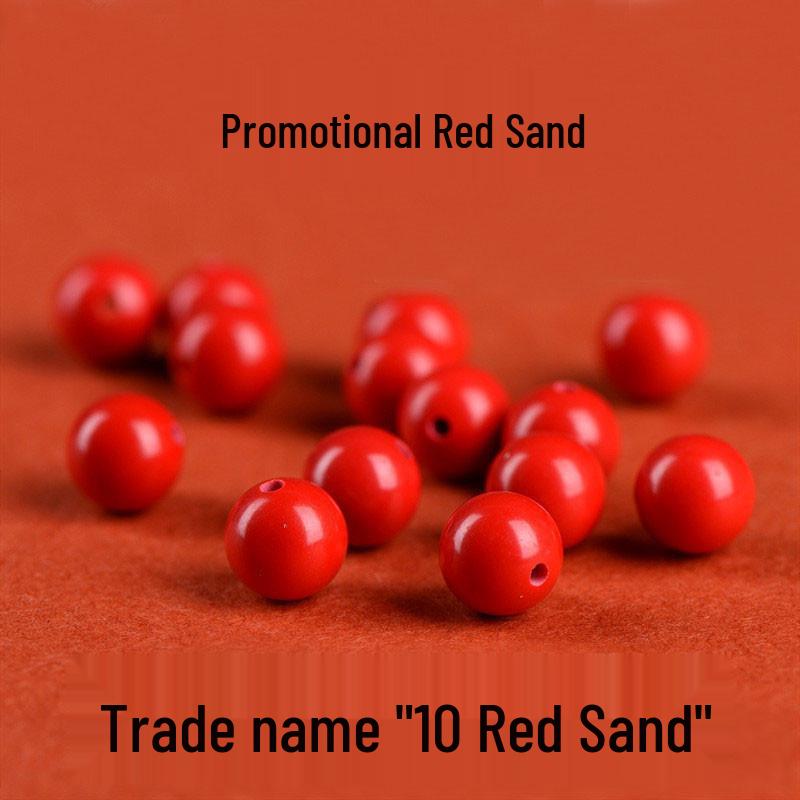 Jiu Xi Ya Natural Cinnabar Loose Beads: Purple, Gold Sand, and Imperial Red Round Spacer Beads 5mm