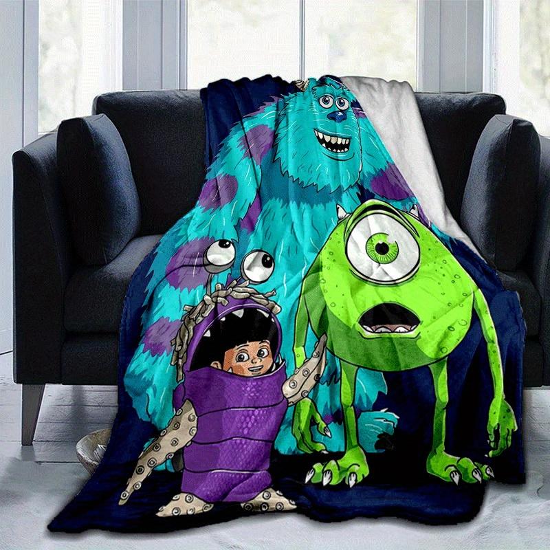 1pc Monsters, Inc. Printing Blanket - Soft, All-Season Throw for Office Blanket, | Personalized Gift with Adorable Cartoon Design