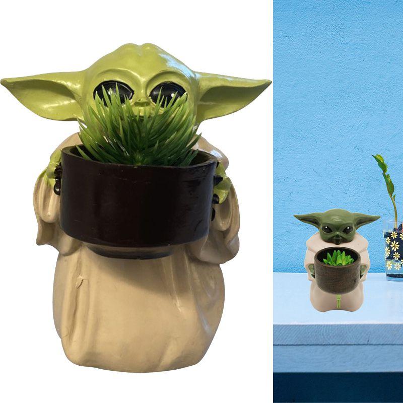 Baby Yoda Star Wars Ceramic Flowerpot For Succulents And Miniature Garden Decor