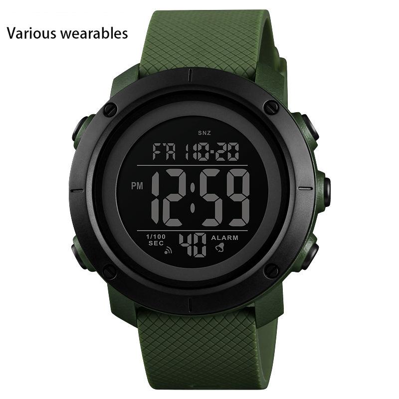 

Обратный отсчет Мужские студенческие электронные часы мужские многофункциональные спортивные часы с двойным дисплеем