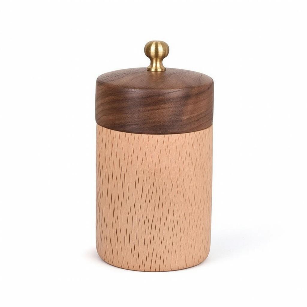 Floss and Wooden Pick Holder Handmade with Lid Lidded