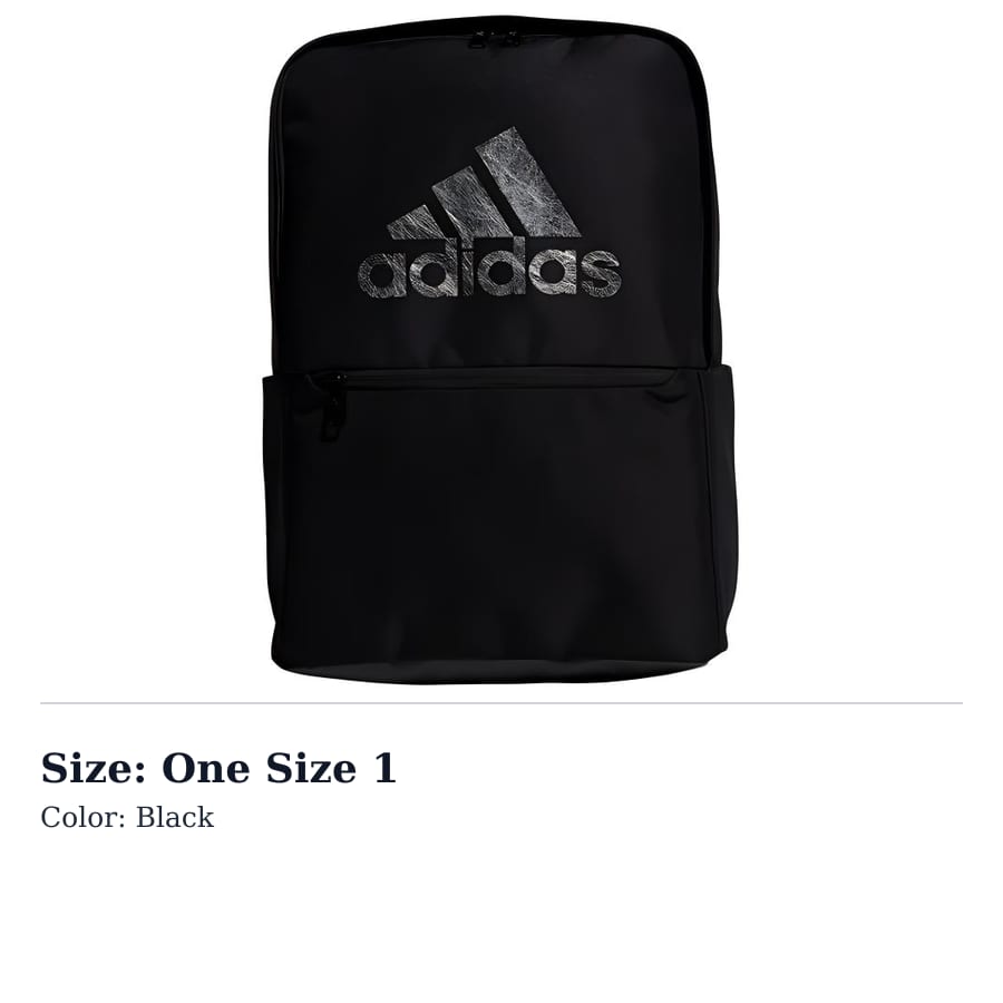 adidas Polyester Backpack Regular Unisex Black GG1064