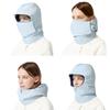 Winter Light Down Cycling Cap Men Women Mtb Motorcycle Balaclava Hat Outdoor Windproof Waterproof Hat Neck Warmer Hooded Ski Cap