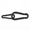 Black Gourd-Shaped Carabiner Keychain with Metal Hook for Outdoor Water Bottles and Backpacks