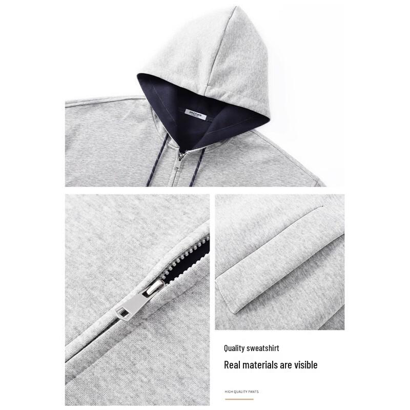 Paul Frank Men's Color-Block Loose Fit Hooded Cardigan Jacket