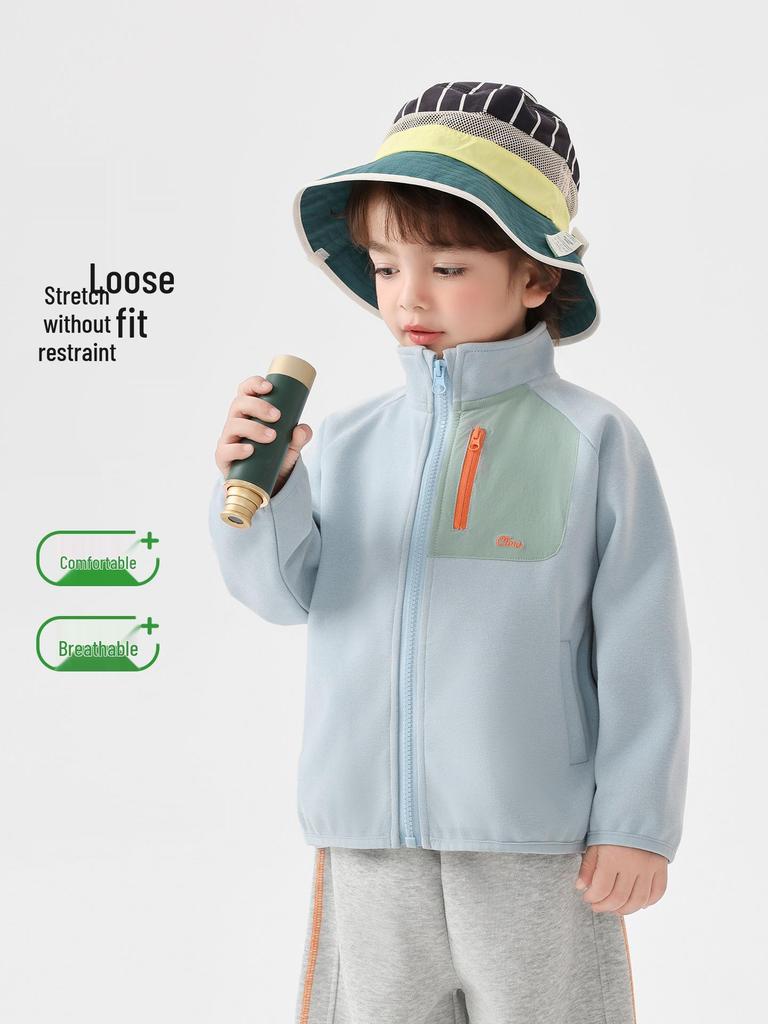 Europäische Jungen-Bergsteigerjacke - Frühjahr 2026 Neue Trendige Kinder-Outdoor-Jacke für Kleinkinder und Kinder