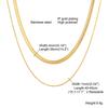 Snake With Rope Double Chain Herringbone Necklace, Layered Necklace for Women Bestfriend Birthday Gift
