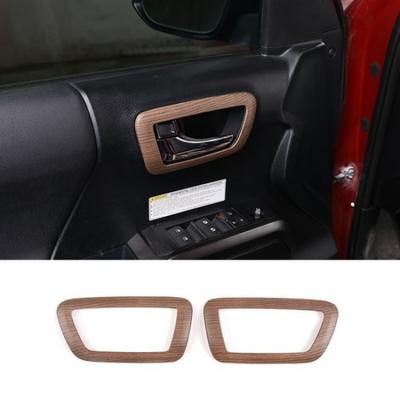 Pear  Wood Grain Interior Door Handle Panel Cover Trim For Toyota Tacoma 16-23