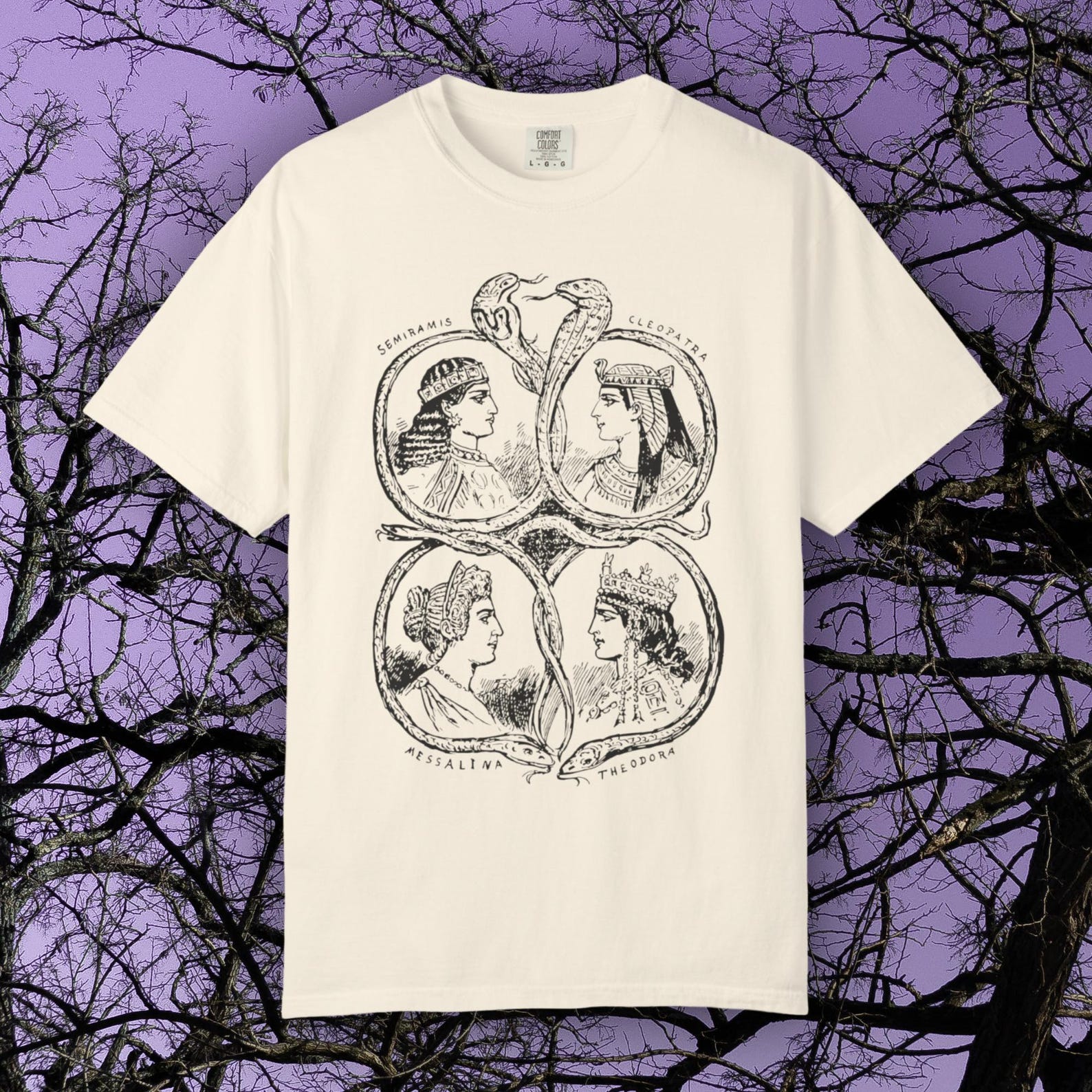 Icons, COMFORT COLORS, Mythology T-Shirt, Heroines Shirt, Female Idols T-Shirt, Ancient History, Historical Figures Unisex Tee XL