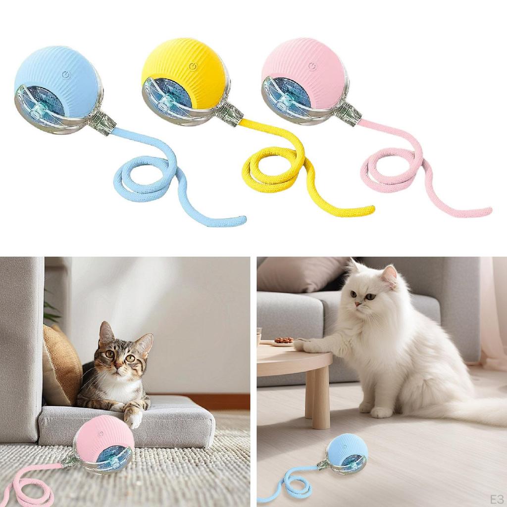 Interactive Cat Toy Automatic Moving,Lightweight,Funny,Cute,Rolling Ball Pet for Dog Kitty
