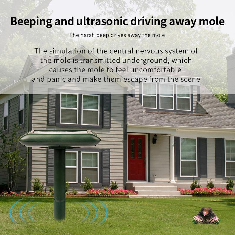 Güneş Enerjili Fare Kovucu 360° İnverter Mekanik Dalga Yılan Kovucu Çiftlik Bahçe Toprak Fişi Fare Kovucu