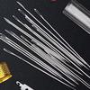 34 PCS Big Eye Steel Sewing Needles Kit, Steels Needle For Hand Sewing With Thimble, Threader, Thread Rippers For Beginner And Clothing