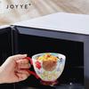 JOYYE Flower Jade Ceramic Mug with Spoon