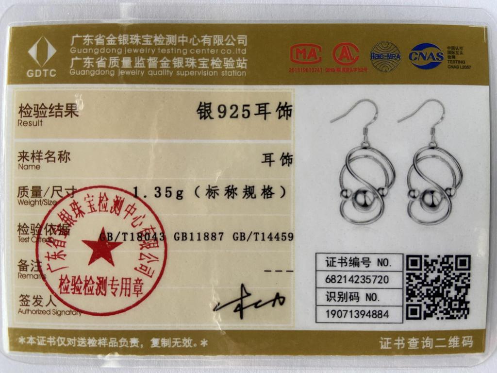 925 Sterling Silver Fashion Pendant Earrings Wedding Jewelry