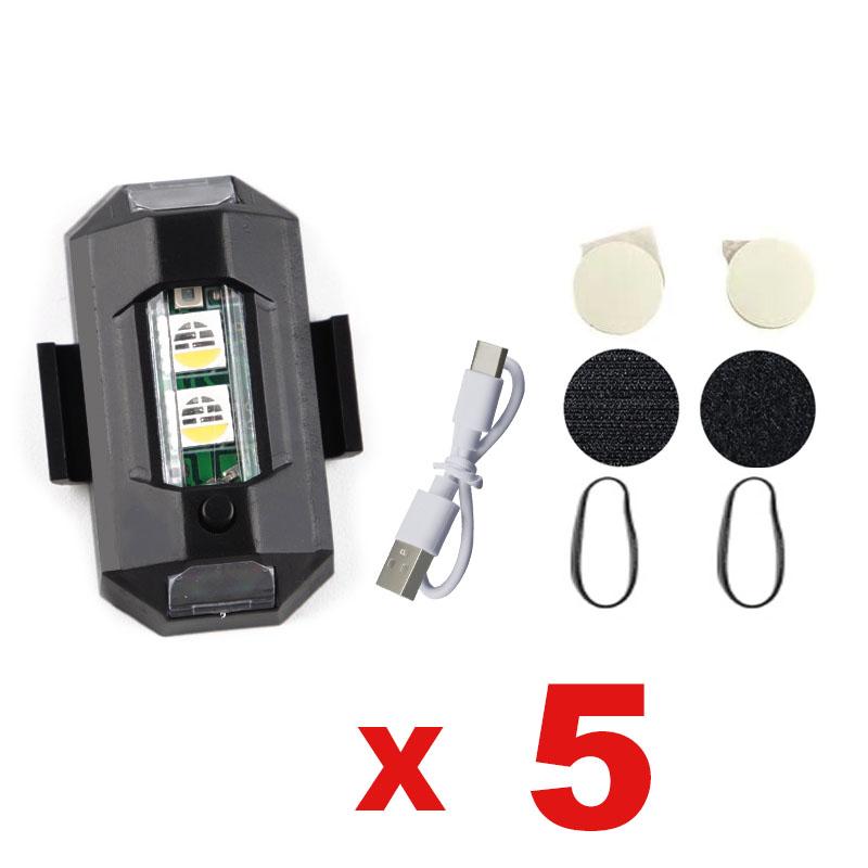 Motorcycle Lights Drone Strobe Light USB LED Anti-Collision Bike Aircraft Night Flying Warning Lights Flashing Signal Light