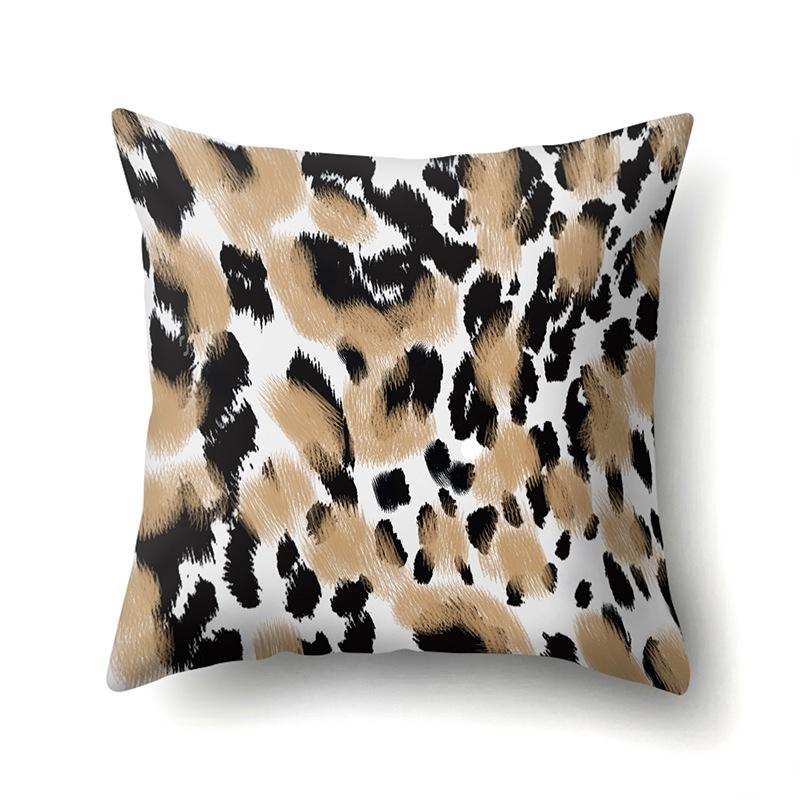 Motif Léopard Nordique Moderne Abstrait Taie d'Oreiller en Polyester Décoration de Voiture Maison Imprimée Taie d'Oreiller Repose-Lombaire