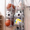 Multi-Layer Sports Equipment Rack: Children's Basketball & Football Hanging Storage Bag