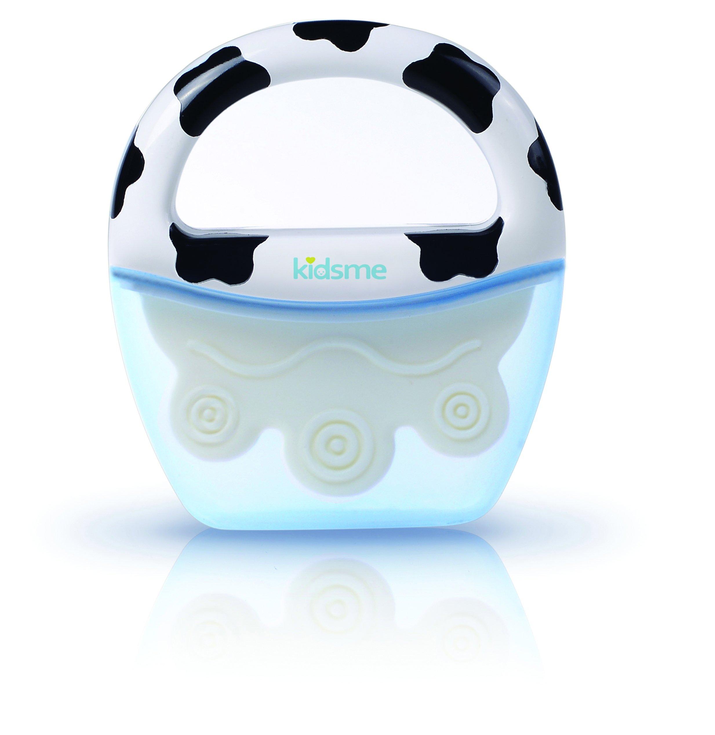 

Kidsme Teething Ice Cream: 2-way teether and popsicle maker for those itchy teething sensations. Chill it in the refrigerator for a refreshingly cool