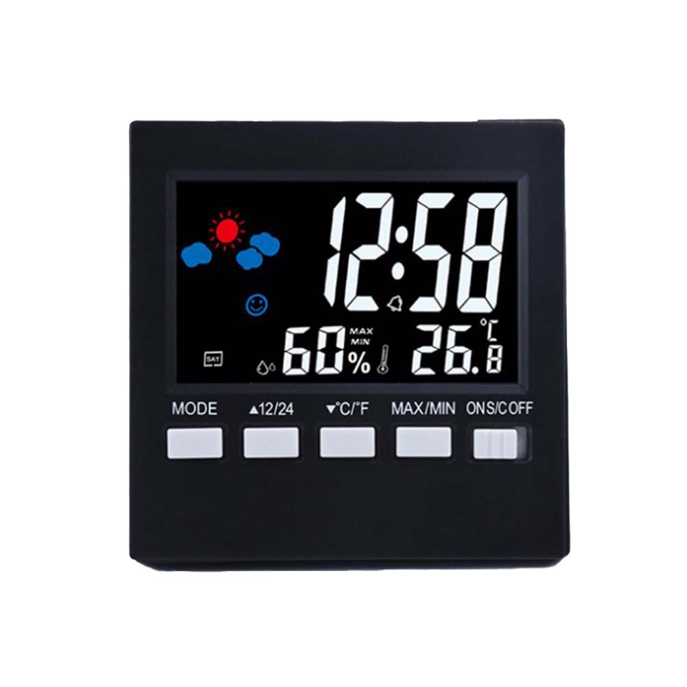 

Backlit Hygrometer Electronic Alarm Clock Voice-activated Thermometer Convenient
