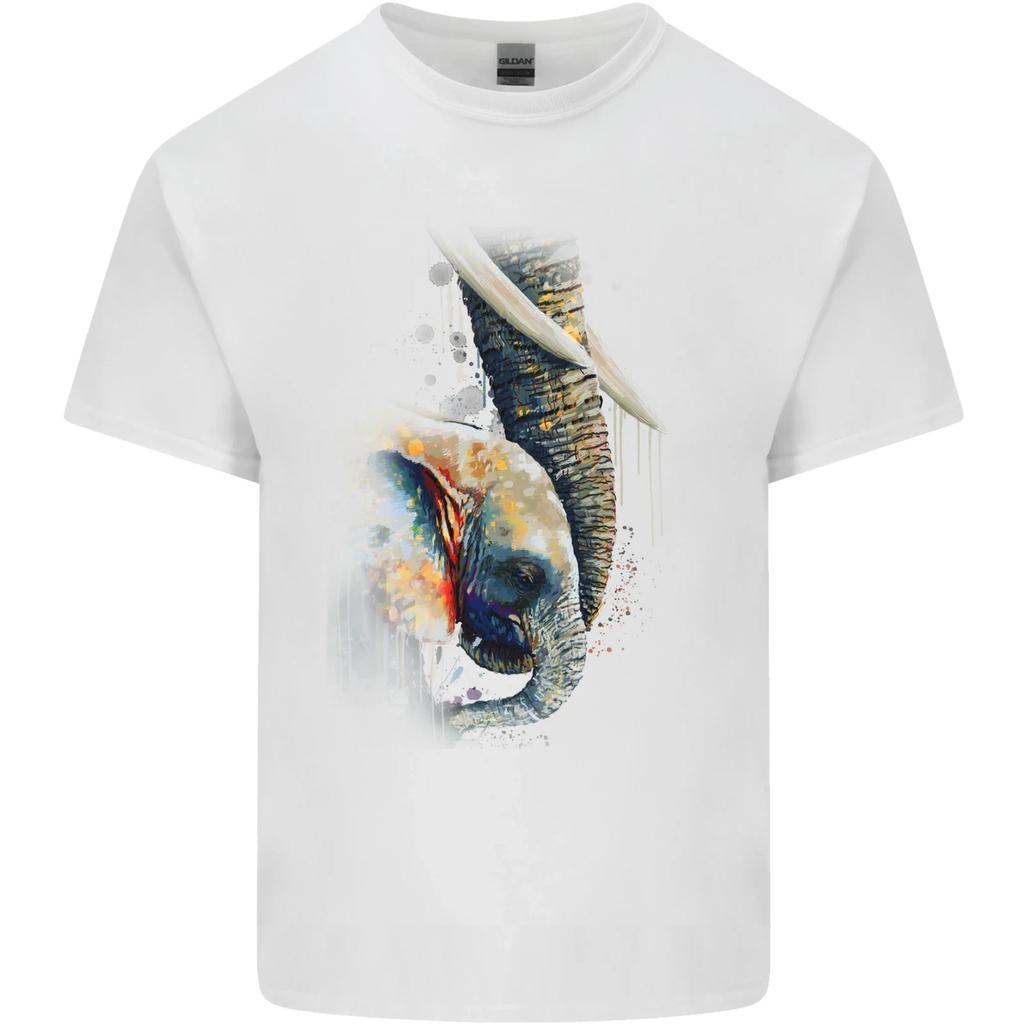 Elephant With Calf Baby Watercolour Kids T-Shirt Childrens