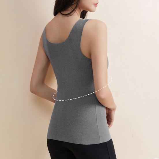 Bottoming Vest Warm Thermal Inner Wear with Built-In Bra Seamless Design Soft Touch Comfortable Layering Winter Undershirt
