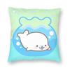 White Seal Strawberry Pillow Case Mamegomas Kawaii Pillow Cover Soft Pillowcases For Sofa Bedroom Home Decor